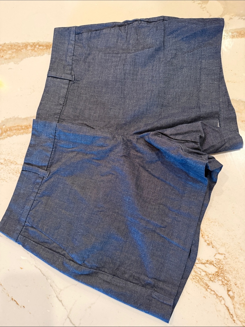 Ann Taylor Factory Women's Chambray Shorts - Blue